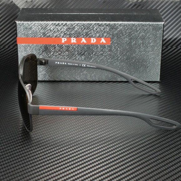 Prada Men's Black and Brown Polarized Sunglasses - Picture 4 of 4